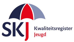 Logo van SKJ, Stichting Kwaliteitsregister Jeugd